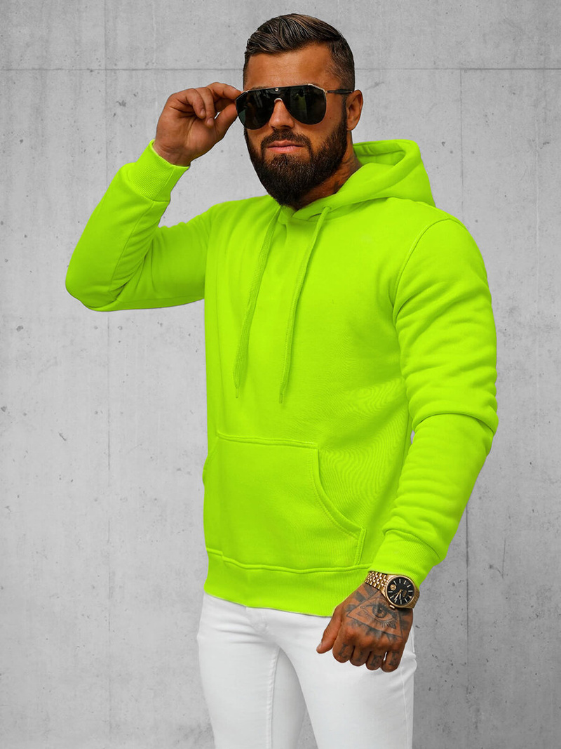 Herren Kapuzenpullover Grün-Neon OZONEE JS/2009Z