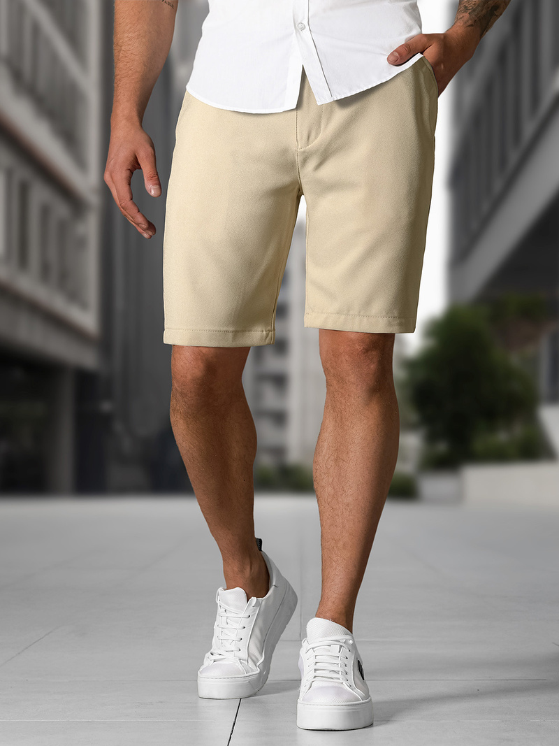Herren Chino Shorts Beige OZONEE DJ/4400