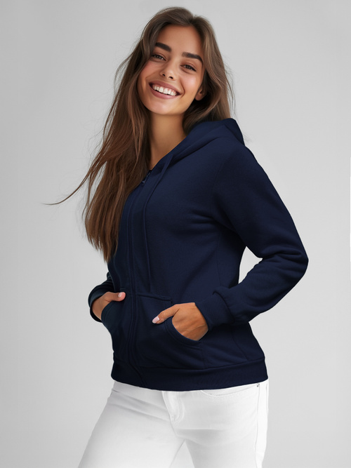 Damen Kapuzenpullover Dunkelblau OZONEE JS/W03Z