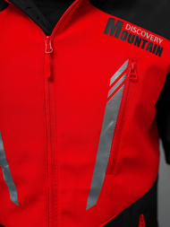 Herren Softshell Jacke Schwarz-Rot OZONEE JS/HH022/1CZ