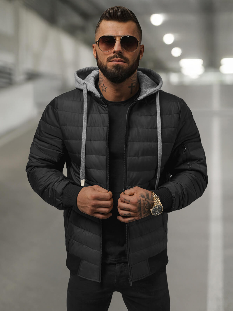 Herren Jacke Schwarz OZONEE JS/8M985/392