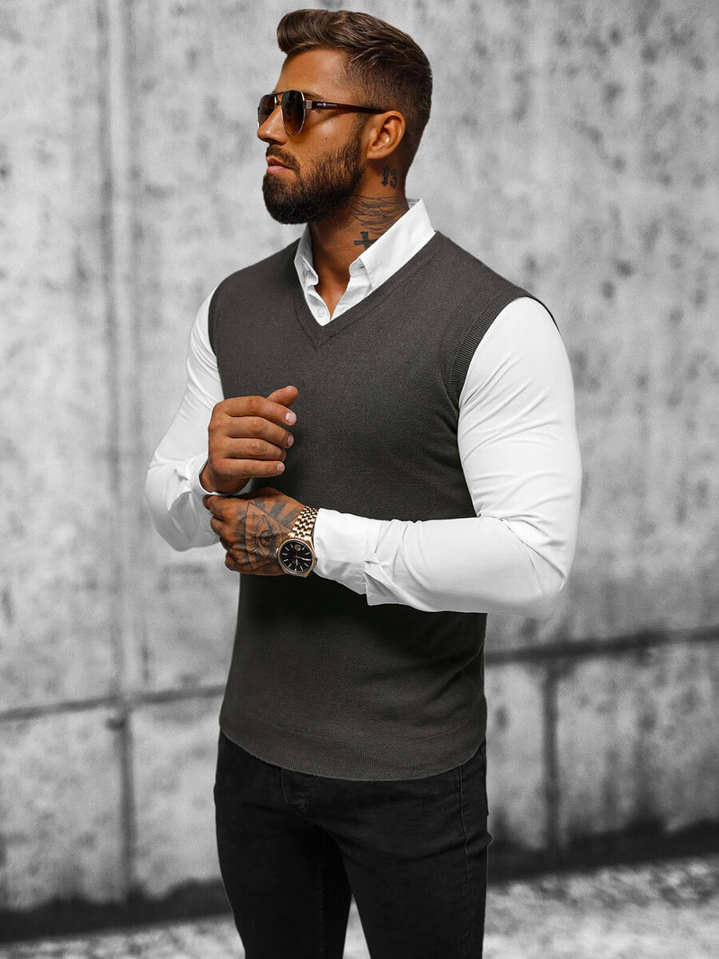 Herren Pullover Anthrazit OZONEE NB/MM6005/3Z