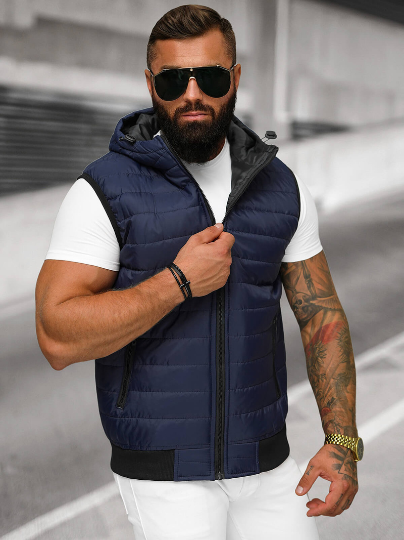 Herren Weste Dunkelblau OZONEE JS/MY88Z