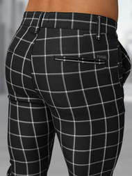 Herren Chino Hose Schwarz OZONEE DJ/5522Z