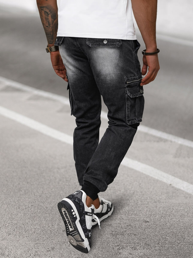 Herren Jogger Jeanshose Schwarz OZONEE NB/MP0108N