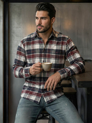 Herren Hemd Weinrot OZONEE V/V174Z