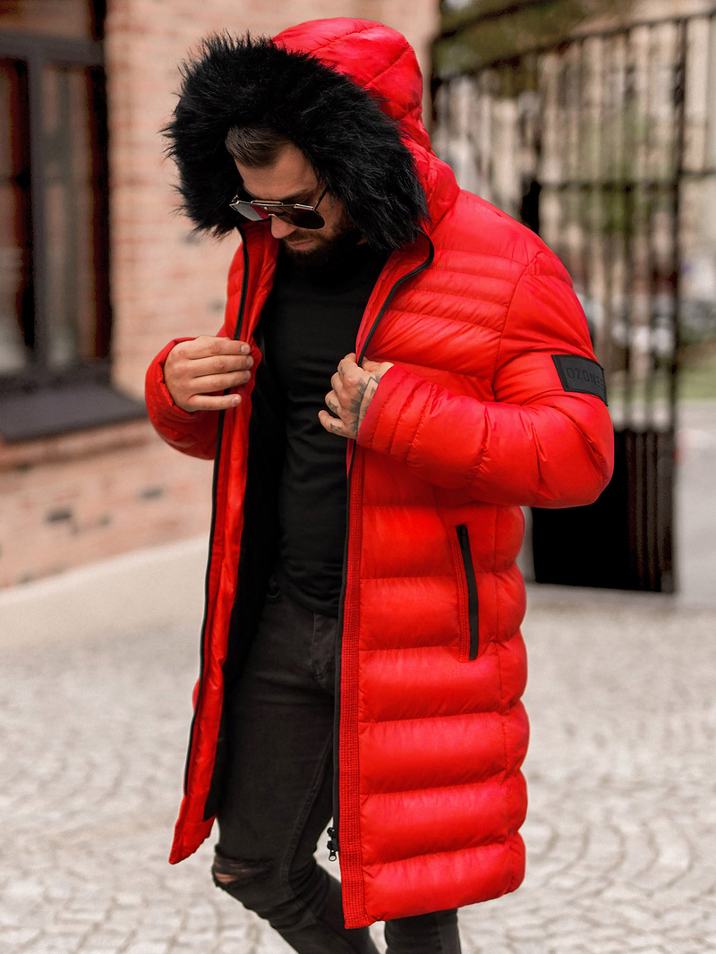 Herren Winterjacke Rot OZONEE O/M801Z
