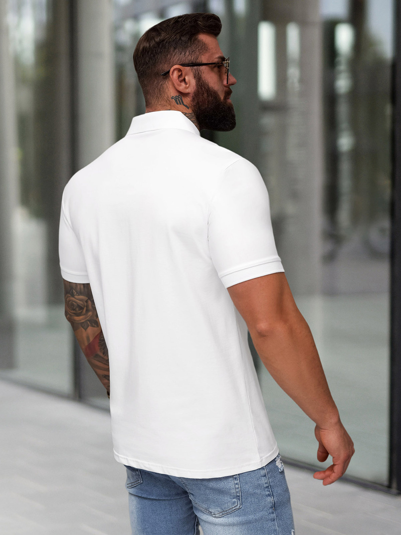 Herren Poloshirt Weiß OZONEE NB/MT3121