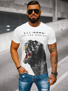 Herren T-shirt Weiß OZONEE O/T127/1Z