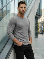 Herren Longsleeve Dunkelgrau OZONEE JS/2088Z