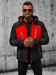 Herren Softshell Jacke Schwarz-Rot OZONEE JS/HH022/1CZ