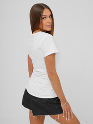 Damen T-shirt Weiß-Mintgrün OZONEE JS/RJ77542