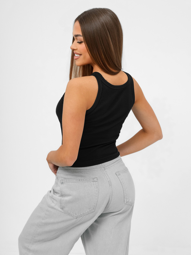 Damen Tanktop Schwarz OZONEE JS/96T665/3