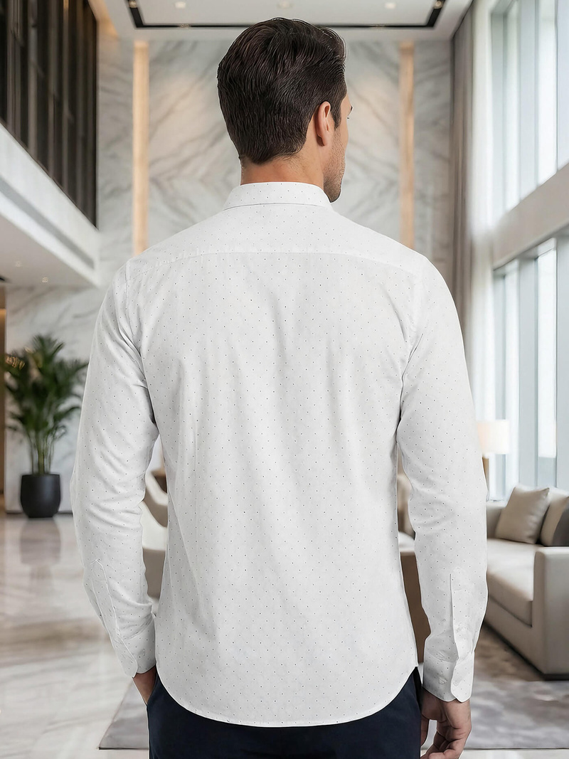 Herren Hemd Weiß OZONEE V/V185Z