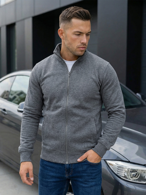 Herren Sweatjacke Dunkelgrau OZONEE JS/2002Z