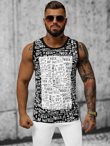 Herren Tank Top Schwarz OZONEE O/T103/3