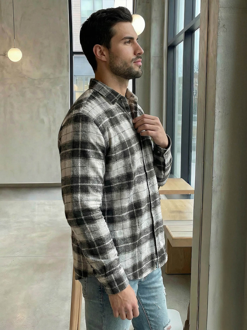 Herren Hemd Grau OZONEE V/V172Z