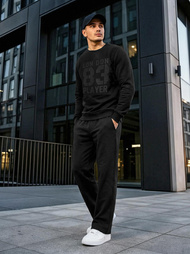 Herren Sweatshirt Schwarz OZONEE JS/8B1976/3