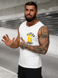 Herren Tank Top Weiß OZONEE JS/8B1717/1Z