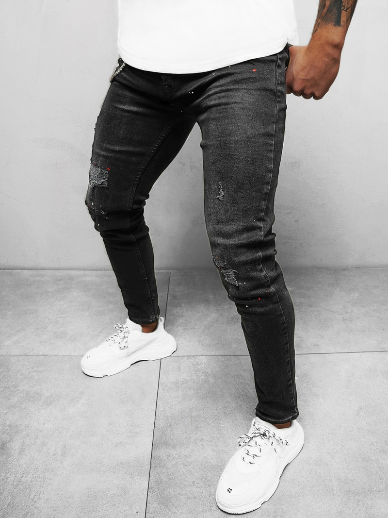 Herren Jeanshose Schwarz OZONEE O/WE1006