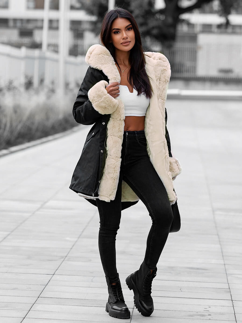 Damen Jacke Schwarz OZONEE JS/M763/392Z