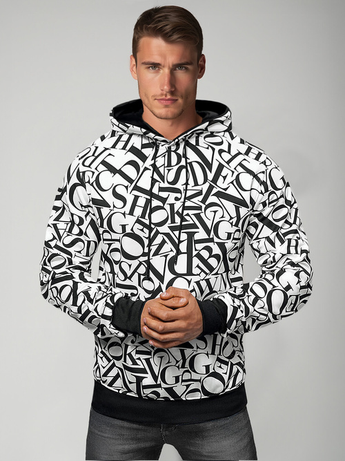 Herren Kapuzenpullover Weiß OZONEE JS/8B1238/1