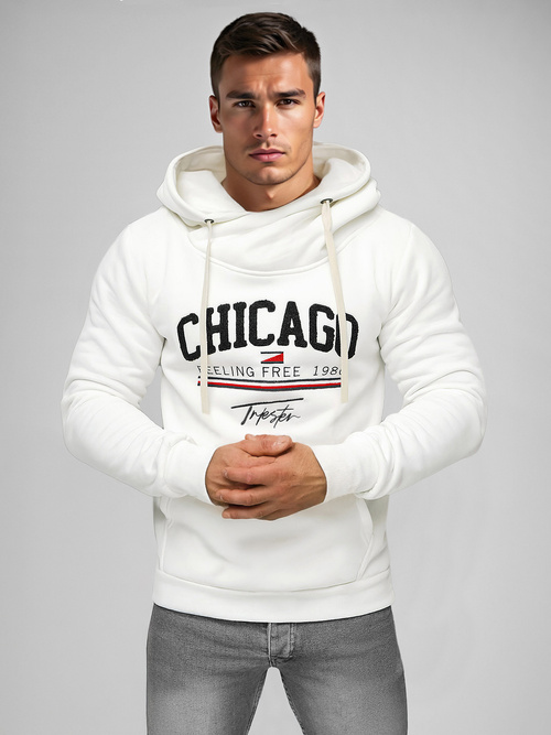 Herren Kapuzenpullover Weiß OZONEE O/TT30508Z