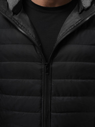 Herren Weste Schwarz OZONEE JS/8M983/392