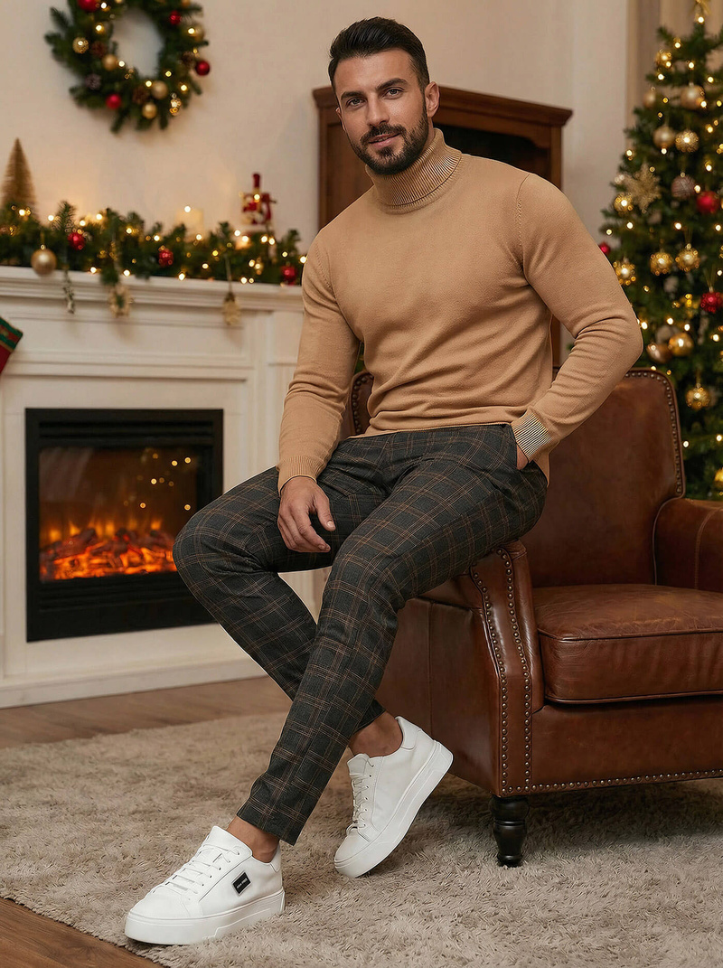 Herren Chino Hose Anthrazit OZONEE DJ/5632Z