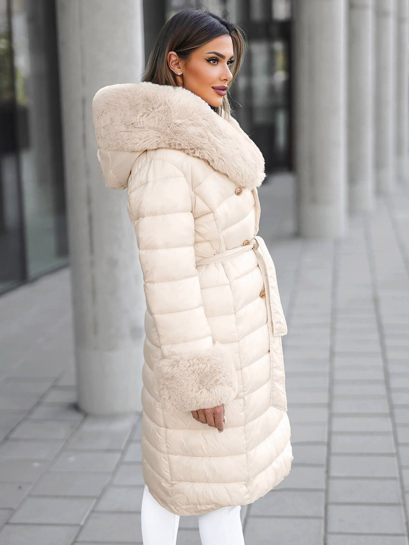 Damenmantel Beige OZONEE JS/5M3160/254Z