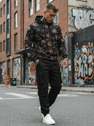 Herren Kapuzenpullover Schwarz OZONEE O/B266Z