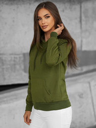 Damen Kapuzenpullover Khaki OZONEE JS/W02Z