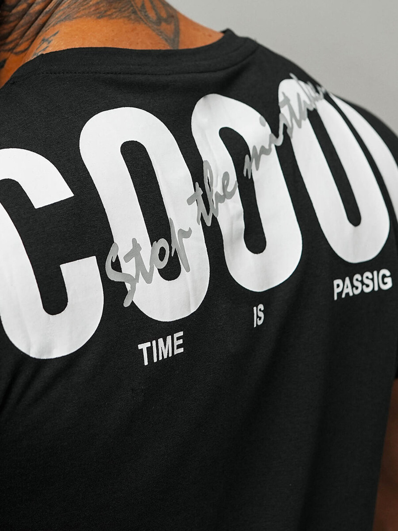 Herren T-shirt Schwarz OZONEE O/T1278/3