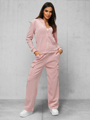 Damen Velours Sportanzug Hellrosa OZONEE JS/35C1613/20