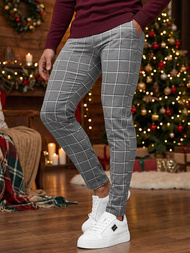 Herren Chino Hose Anthrazit OZONEE DJ/5522Z