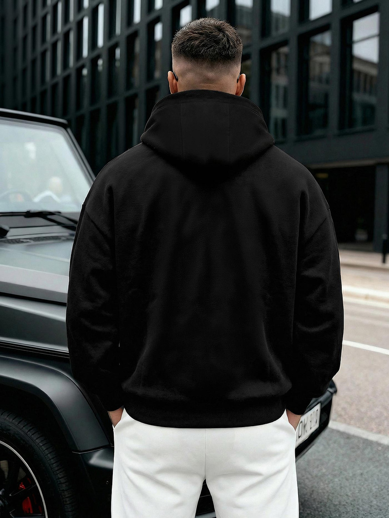 Herren Kapuzenpullover Schwarz OZONEE JS/8B1968/3