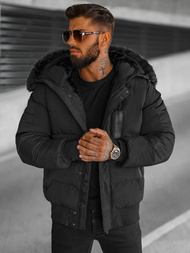 Herren Winterjacke Schwarz OZONEE O/M798Z