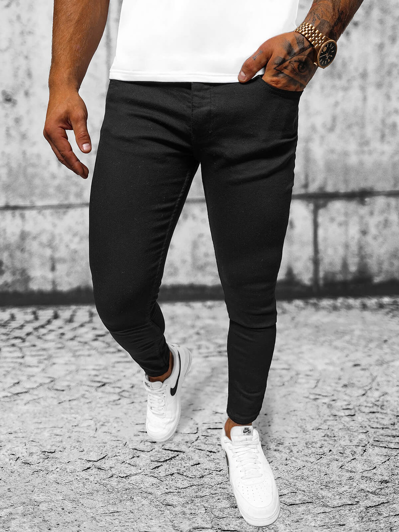 Herren Jeanshose Schwarz OZONEE E/5348/02