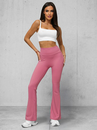 Damen Leggings mit Breiten Beinen Dunkelpink JS/17K588/111