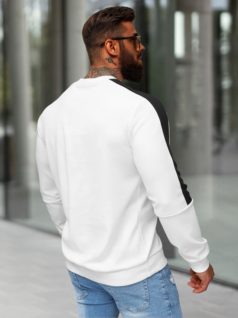 Herren Sweatshirt Weiß OZONEE O/P2033Z