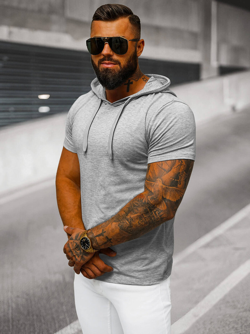 Herren T-shirt Grau OZONEE JS/8T89/2