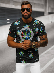 Herren T-shirt Schwarz OZONEE O/T136/3