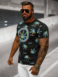 Herren T-shirt Schwarz OZONEE O/T136/3