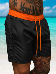 Herren Badeshorts Schwarz/Orange OZONEE JS/17K561/6