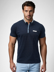 Herren Poloshirt Dunkelblau OZONEE O/QQ923