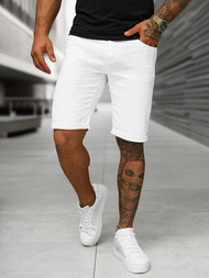 Herren Jeansshorts Weiß OZONEE O/UM873