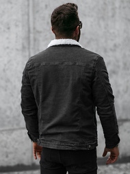 Herren Jeansjacke Sherpa Schwarz OZONEE NB/MJ517NZ