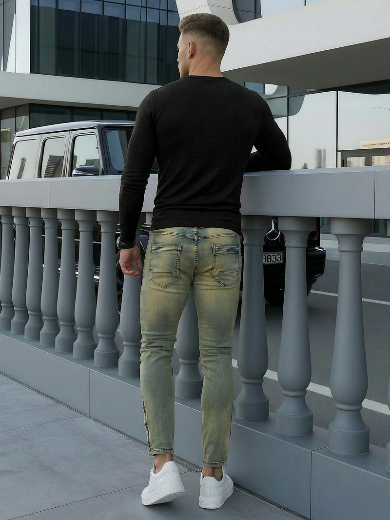 Herren Jeanshose Blau OZONEE O/EM8951Z