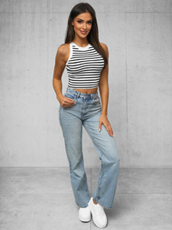 Damen Tanktop Weiß/Schwarz OZONEE O/JK6557