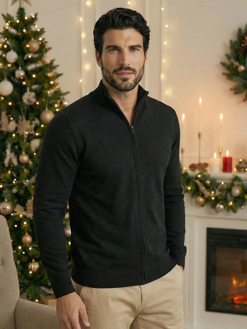 Herren Pullover Schwarz OZONEE NB/MM6004/4Z